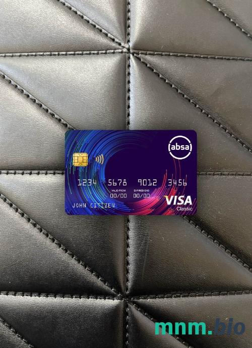 South Africa ABSA bank visa classic card wygląd fotograficzny skan PSD + zdjęcie